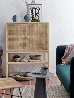 Chiffonnier De Madera Y Ratan Sanna