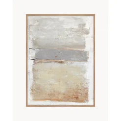 Cuadro En Lienzo Pintado A Mano Scenario, Marco De Madera
