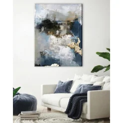 Cuadro En Lienzo Pintado A Mano Waterfall