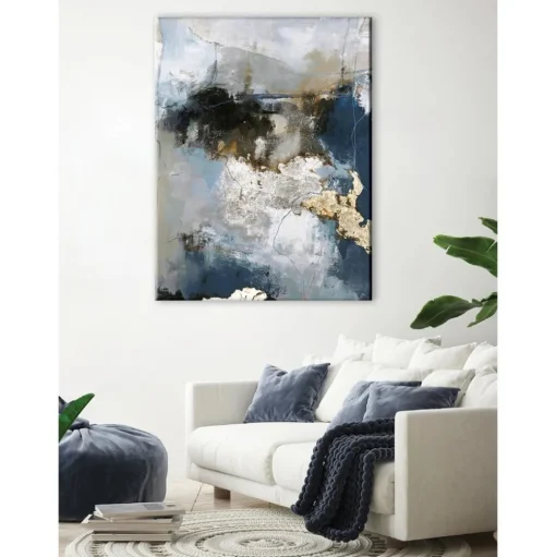 Cuadro En Lienzo Pintado A Mano Waterfall