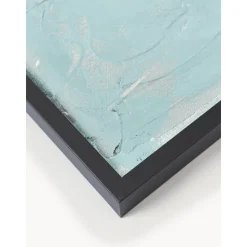Cuadro En Lienzo Pintado A Mano Simple Living, Marco De Madera