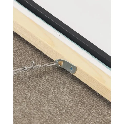 Cuadro En Lienzo Pintado A Mano Simple Living, Marco De Madera