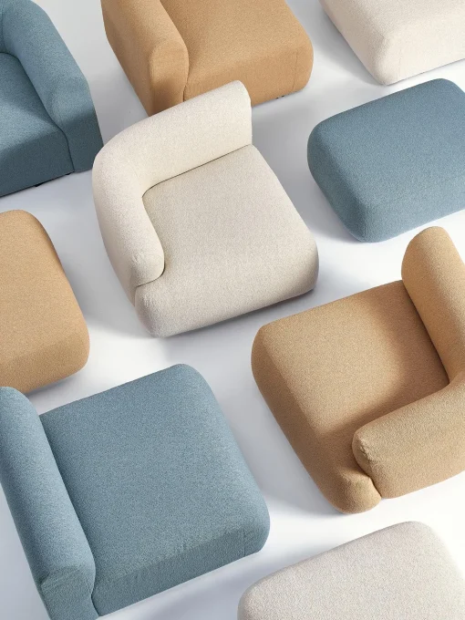 Divan Modular Grande En Tejido Boucle Sofia
