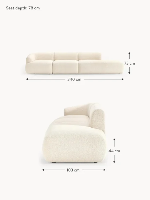 Divan Modular Grande En Tejido Boucle Sofia