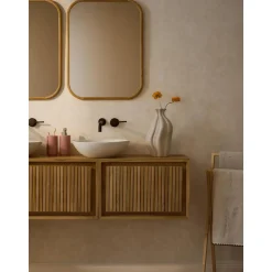Espejo De Pared De Madera De Roble Levan