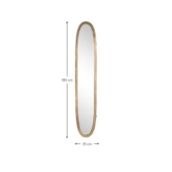 Espejo De Pared Ovalado De Aluminio Miro