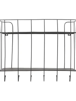 Estante De Pared Con Ganchos De Metal Hebda