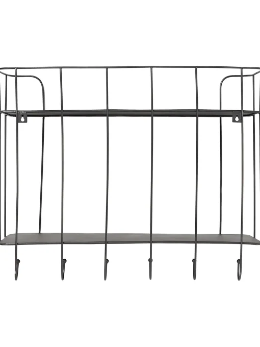 Estante De Pared Con Ganchos De Metal Hebda