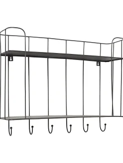 Estante De Pared Con Ganchos De Metal Hebda