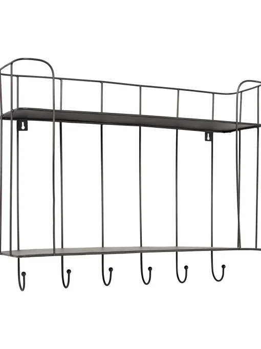 Estante De Pared Con Ganchos De Metal Hebda