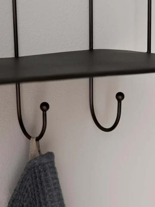 Estante De Pared Con Ganchos De Metal Hebda