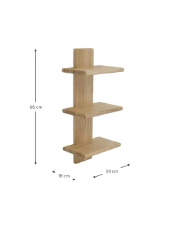 Estante De Pared De Madera De Caucho Clive