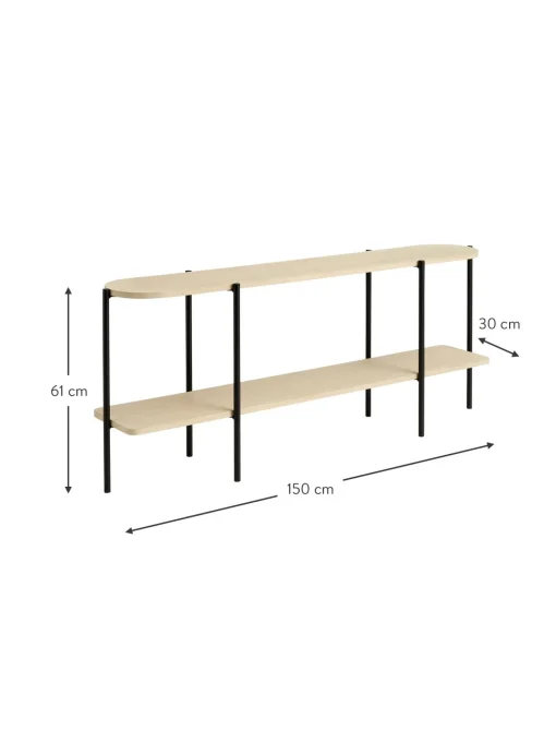 Estanteria De Madera Y Metal Gugge