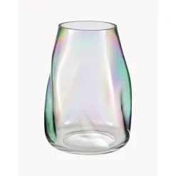 Jarron Artesanal De Vidrio Iridiscente Rainbow