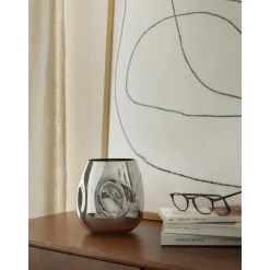 Jarron Pequeno De Vidrio Soplado Artesanalmente Mirror