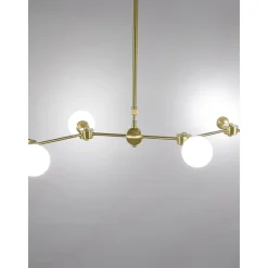 Lampara De Techo Grande De Vidrio Opalino Aurelia
