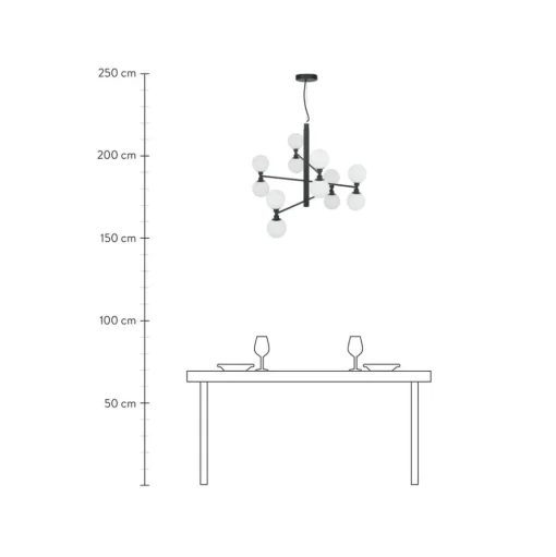 Lampara De Techo Grande De Cristal Grover