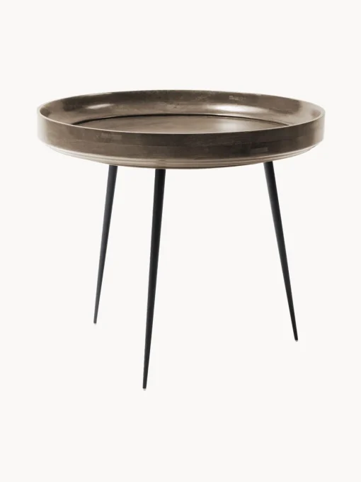 Mesa Auxiliar Bowl Table, Tablero De Madera De Mango