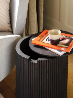 Mesa Auxiliar De Madera Nele, Con Funcion De Almacenamiento