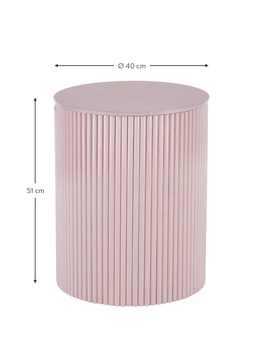 Mesa Auxiliar De Madera Nele, Con Funcion De Almacenamiento
