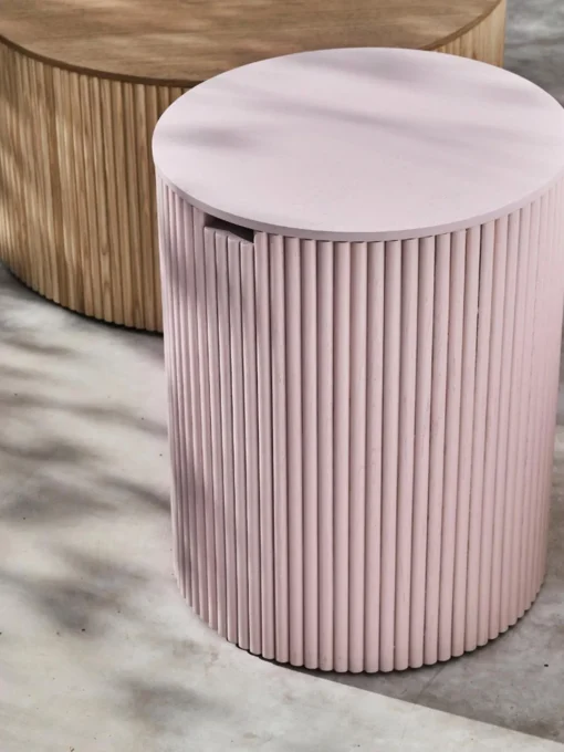 Mesa Auxiliar De Madera Nele, Con Funcion De Almacenamiento