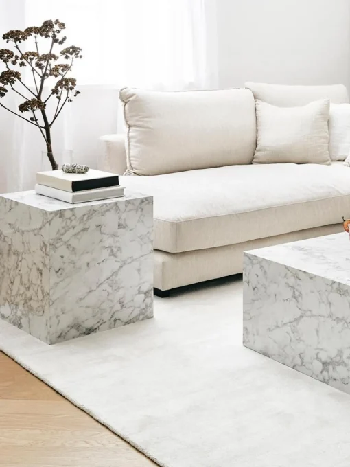 Mesa Auxiliar En Look Marmol Lesley