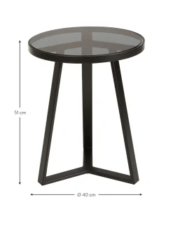 Mesa Auxiliar Fortunata, Tablero De Vidrio