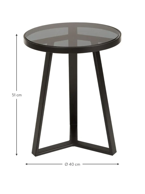 Mesa Auxiliar Fortunata, Tablero De Vidrio