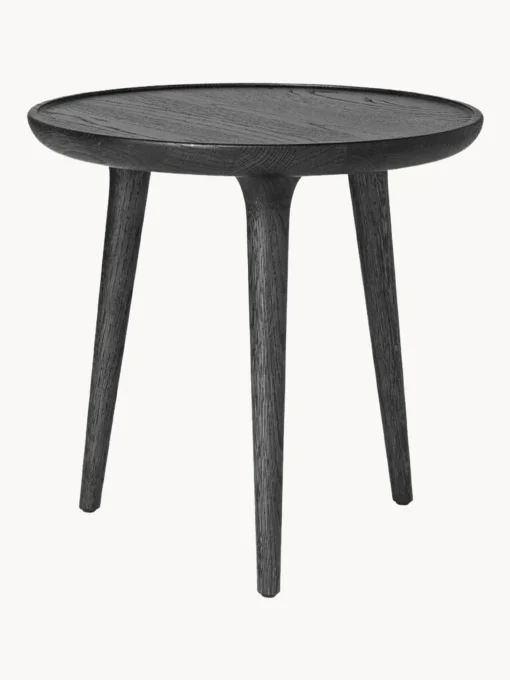 Mesa Auxiliar Redonda Artesanal De Madera De Roble Accent