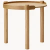 Mesa Auxiliar Redonda De Madera De Roble Woody