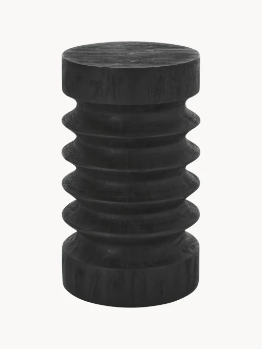 Mesa Auxiliar Redonda De Madera De Mango Ringo