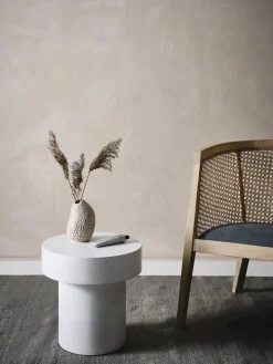 Mesa Auxiliar Redonda De Madera De Mango Baratti