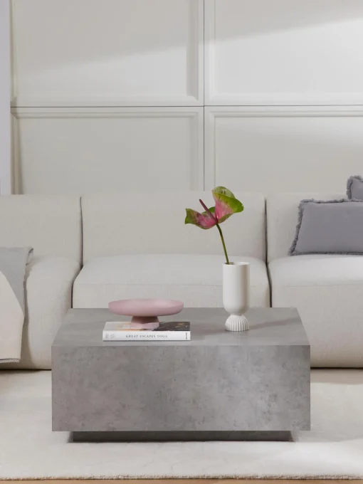 Mesa De Centro En Look Cemento Lesley
