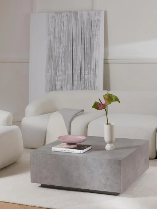 Mesa De Centro En Look Cemento Lesley