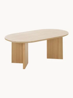 Mesa De Centro Ovalada De Madera Toni