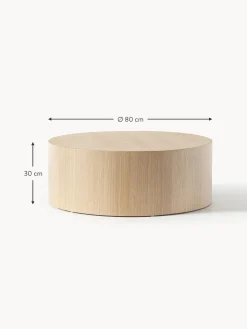 Mesa De Centro Redonda De Madera Dan