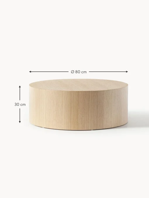 Mesa De Centro Redonda De Madera Dan