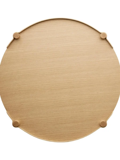 Mesa De Centro Redonda De Madera De Roble Woody