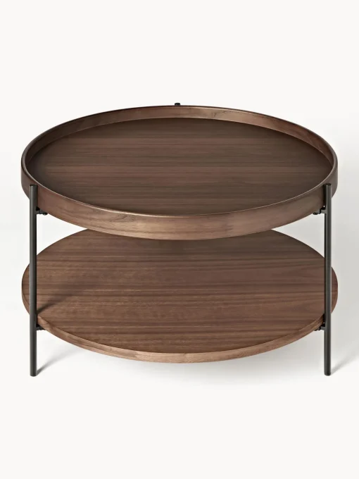 Mesa De Centro Redonda De Madera Renee