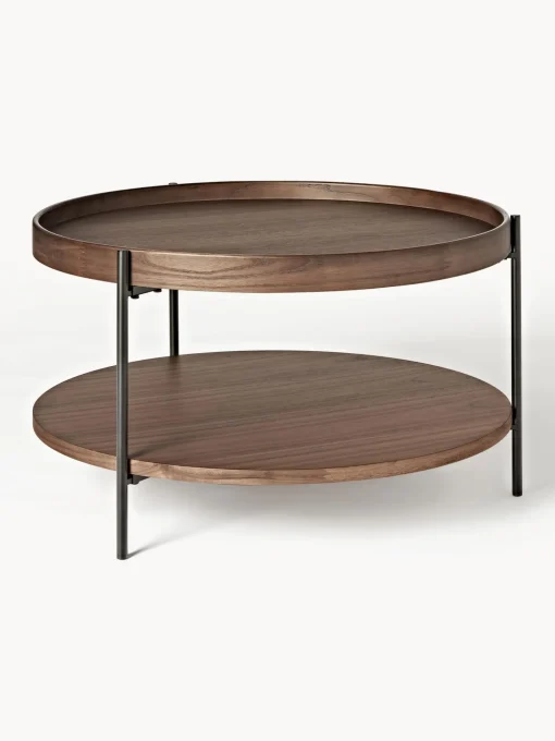 Mesa De Centro Redonda De Madera Renee