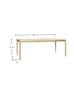 Mesa De Comedor De Madera De Roble Ground, 200 X 100 Cm