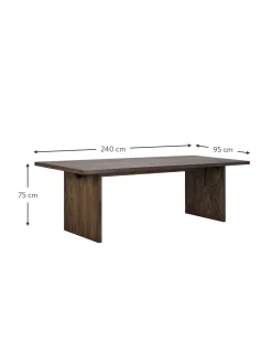 Mesa De Comedor De Madera De Roble Emmett, 240 X 95 Cm