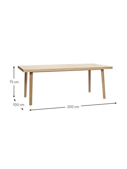 Mesa De Comedor De Madera De Roble Diseno Espiga Herringbone, 160 X 80 Cm