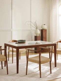 Mesa De Comedor En Look Marmol Jackson, Tamanos Diferentes