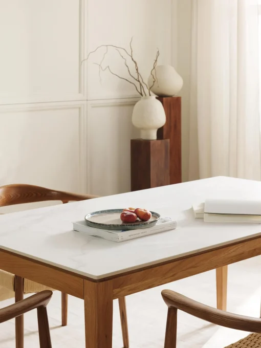 Mesa De Comedor En Look Marmol Jackson, Tamanos Diferentes
