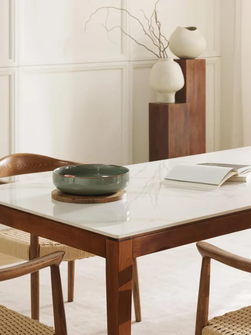 Mesa De Comedor En Look Marmol Jackson, Tamanos Diferentes