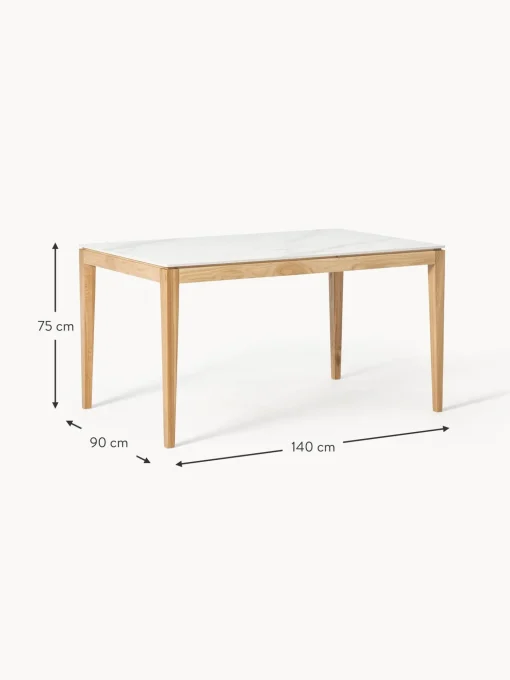 Mesa De Comedor En Look Marmol Jackson, Tamanos Diferentes