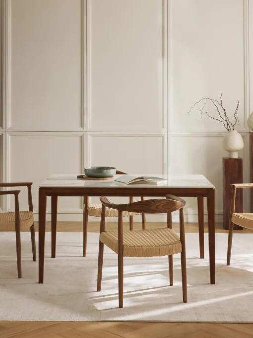 Mesa De Comedor En Look Marmol Jackson, Tamanos Diferentes
