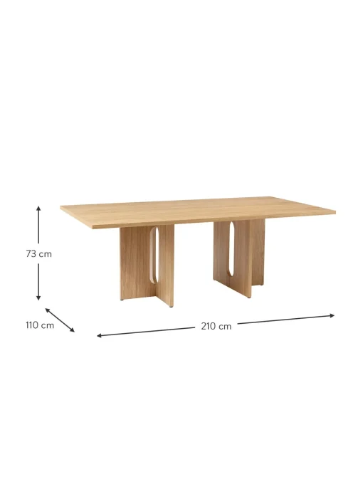 Mesa De Comedor En Madera Clara Androgyne, Tamanos Diferentes