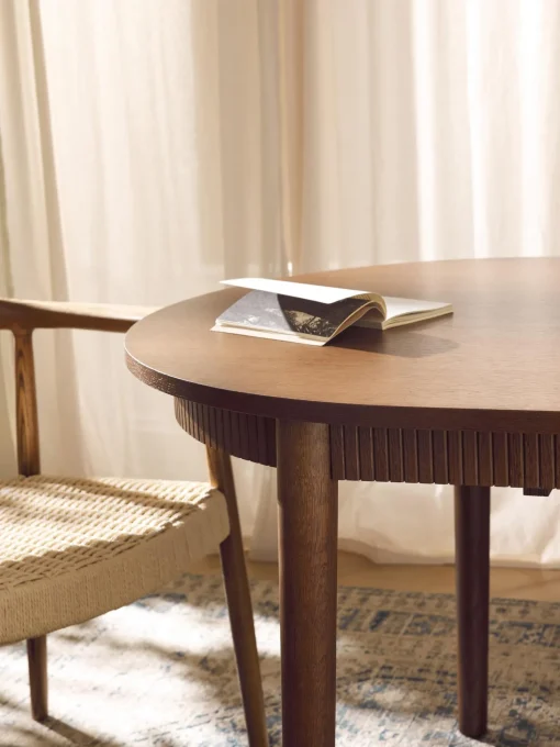 Mesa De Comedor Extensible De Madera De Roble Calary